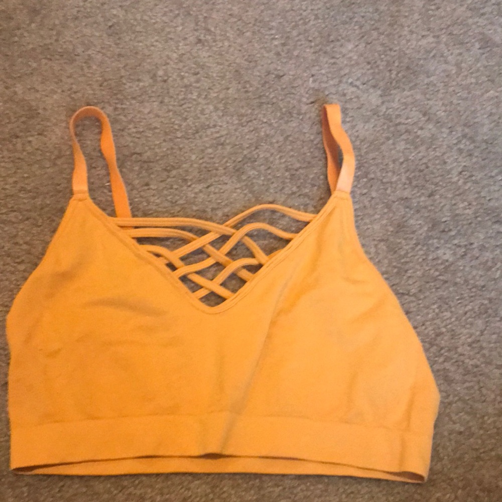 Yellow workout top